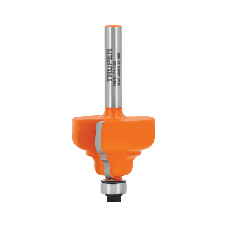Broca para router, zafiro, 1-1/4', con balero, Truper Caja con 3, 10675