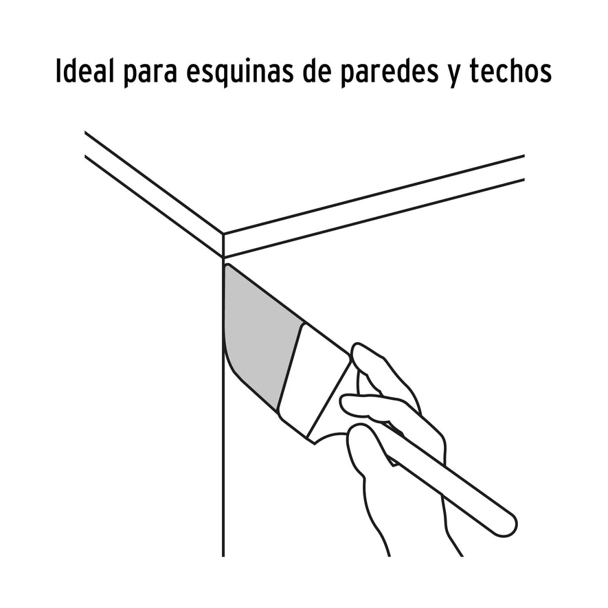 Brocha cerdas sintéticas 3' corte angular, mango de madera Caja con 6, 13341