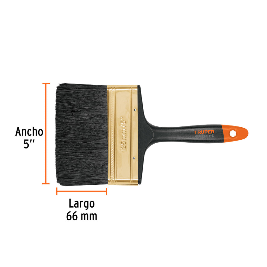 Brocha profesional de 5' mango de plástico, Truper Expert Caja con 6, 17866