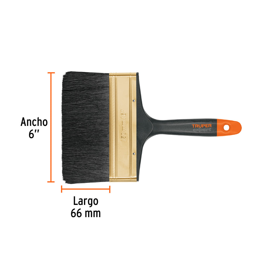 Brocha profesional de 6' mango de plástico, Truper Expert Caja con 6, 17867
