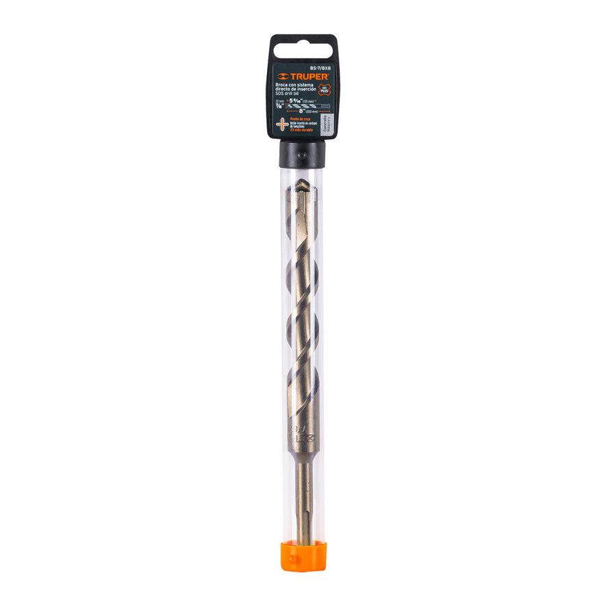 Broca SDS Plus 7/8 x 8', Truper Caja con 5, 11268