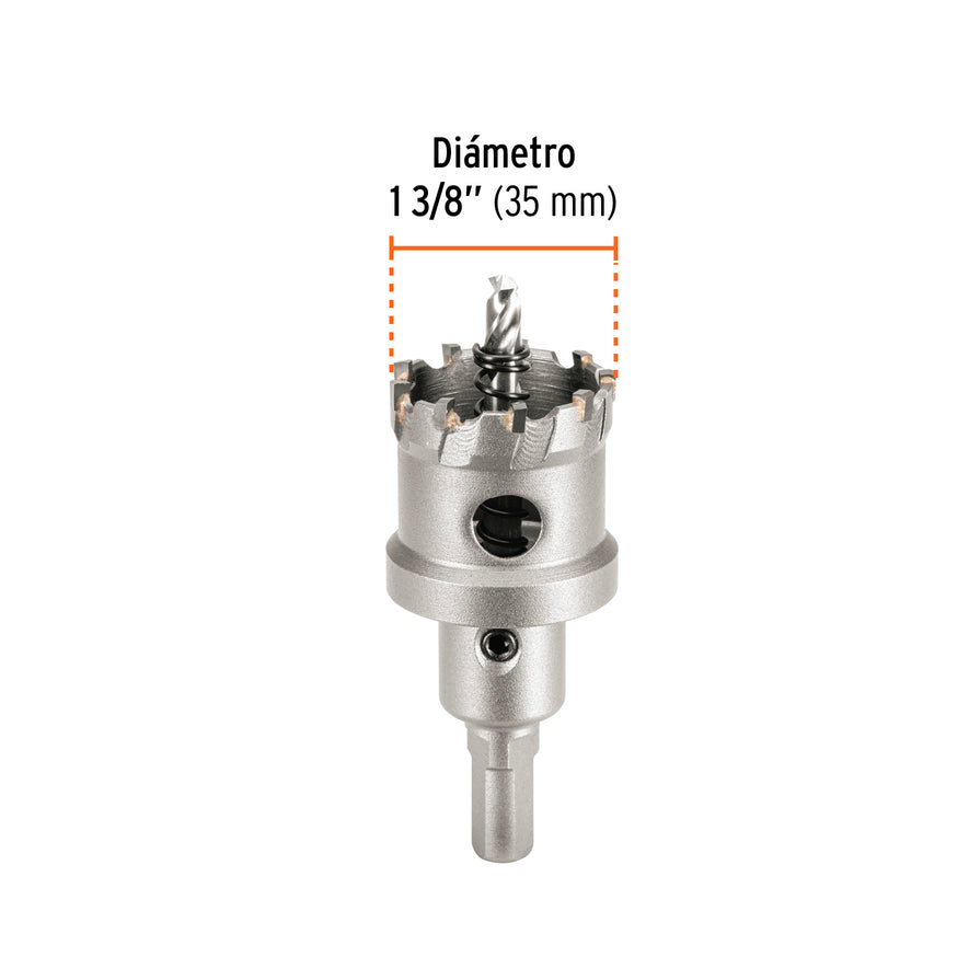 Brocasierra de carburo de tungsteno, 1-3/8', Truper Caja con 10, 103216