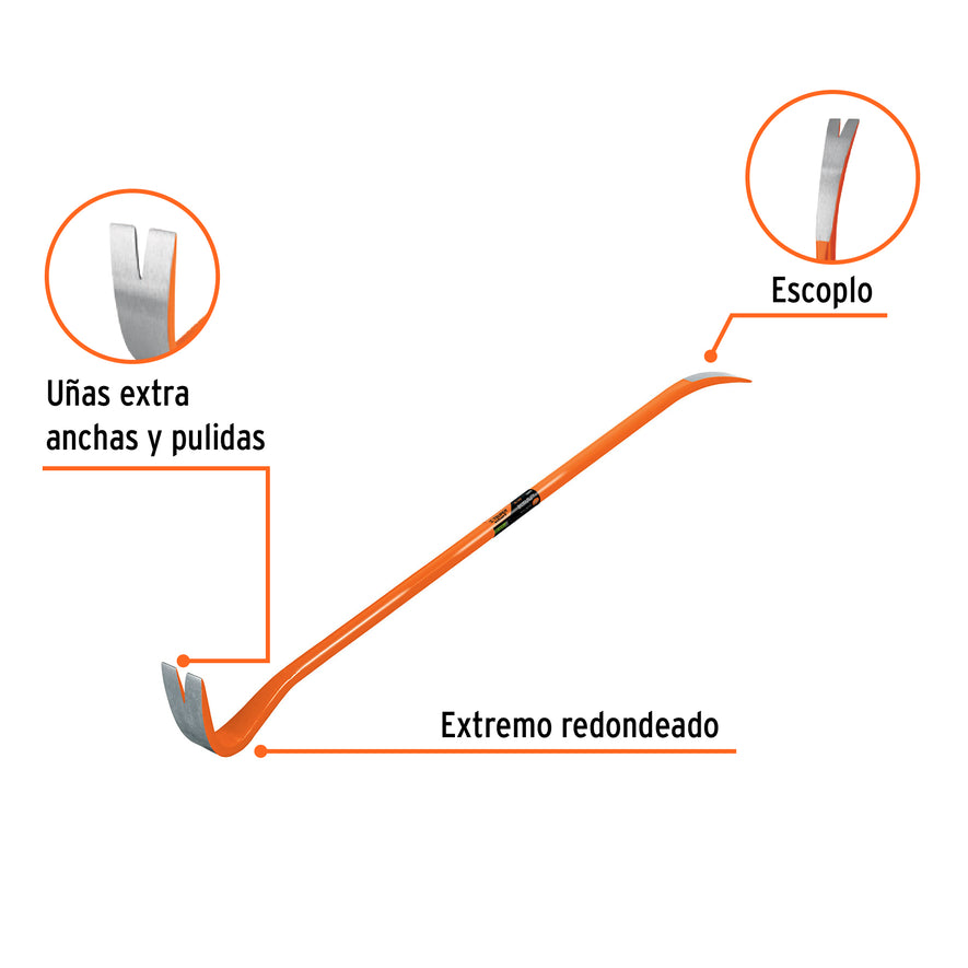 Barreta de uña de 7/8' x 105 cm, Truper Expert Caja con 3, 102672
