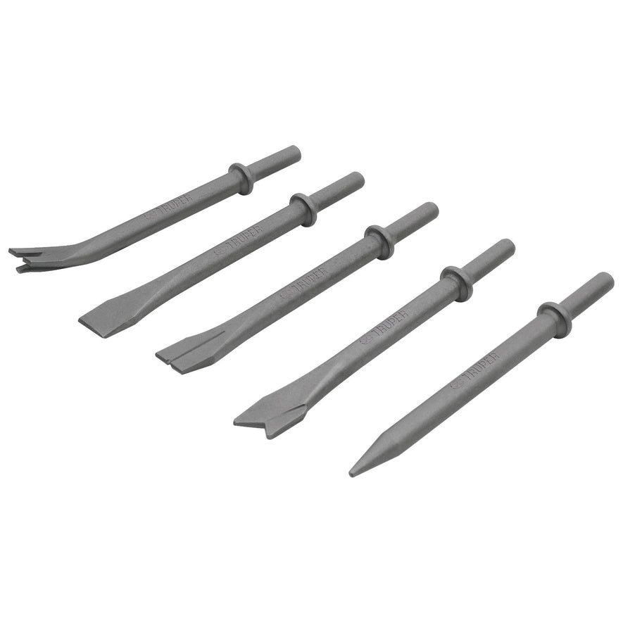 Juego de 5 cinceles para martillo neumático TPN-711, Truper, 19387