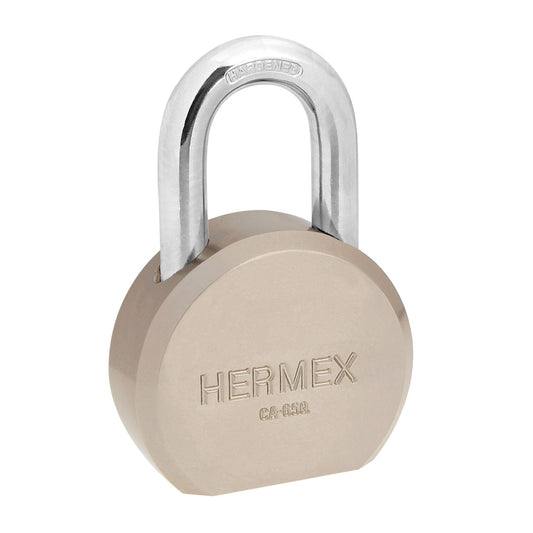 Candado redondo, 65mm, gancho corto, llave de puntos,blister Caja con 3, 43336