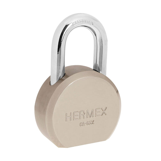 Candado redondo, 65mm, gancho corto, llave tetra, blister Caja con 3, 43338