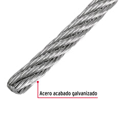 Metro de cable flexible 1/4' de acero 7x19 hilos, 300 m Caja con 300, 48803