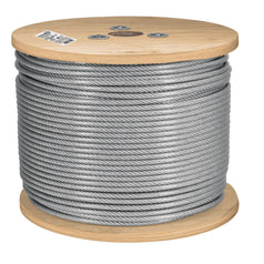 Metro cable flexible 1/4' acero 7x19 recubierto PVC, 300 m Caja con 300, 48812