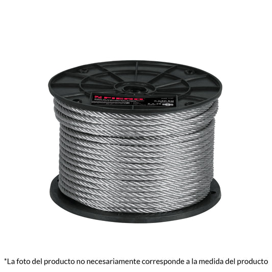 Metro de cable flexible 1/8' de acero 7x19 hilos, 300 m Caja con 300, 48801