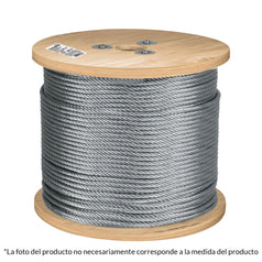 Metro de cable flexible 3/16' de acero 7x19 hilos, 300 m Caja con 300, 48802