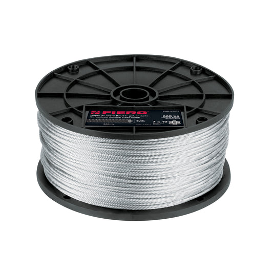 Metro de cable flexible 3/32' de acero 7x19 hilos, 300 m Caja con 300, 48800