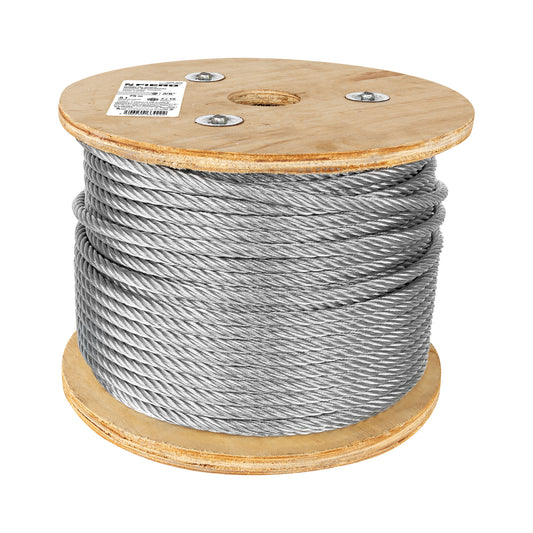 Metro de cable flexible 3/8' de acero 7x19 hilos, 75 m Caja con 75, 48817