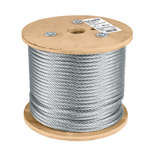 Metro de cable flexible 5/16' de acero 7x19 hilos, 75 m Caja con 75, 48816