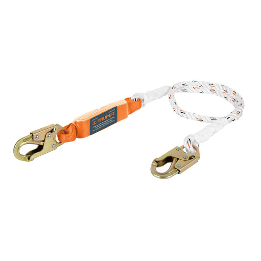 Línea de vida 1.8m cuerda políéster, absorbedor impacto,ANSI, 10763