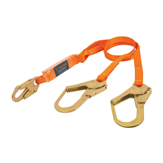 Línea vida absorbedor impacto doble brazo gancho grande,ANSI, 10509