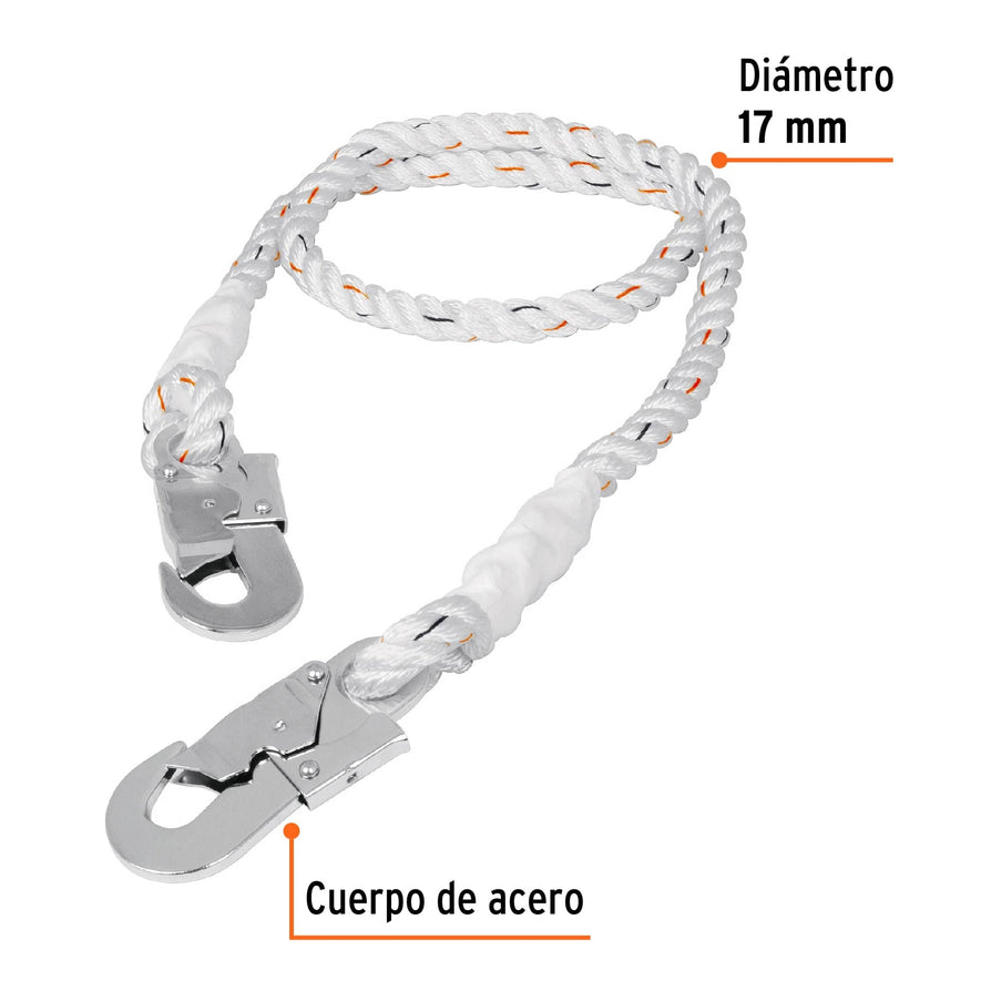 Cable de posicionamiento cuerda de poliéster de 1.5 m Caja con 2, 14435
