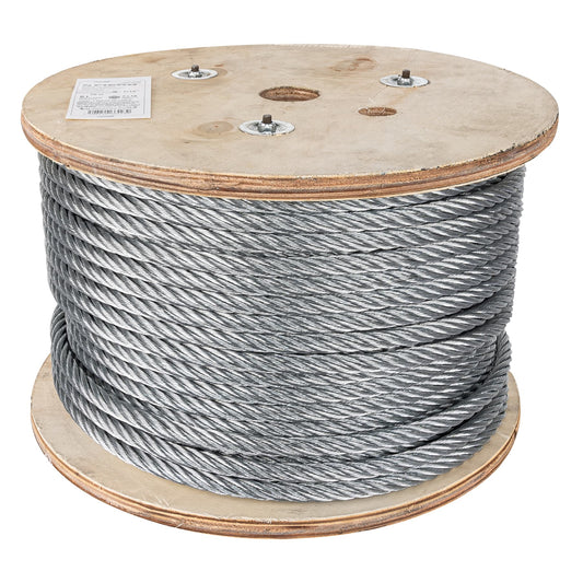 Metro de cable flexible 7/16' de acero 7x19 hilos, 75 m Caja con 75, 48818