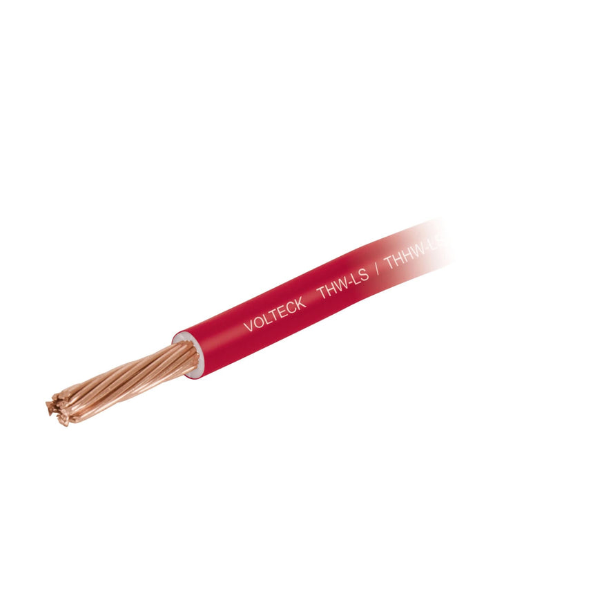 Metro de cable THHW-LS 8 AWG rojo en carrete de 500 m Caja con 500, 40127