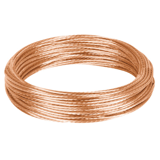Metro de cable desnudo de cobre calibre 10 AWG, rollo 25 m Caja con 25, 40048