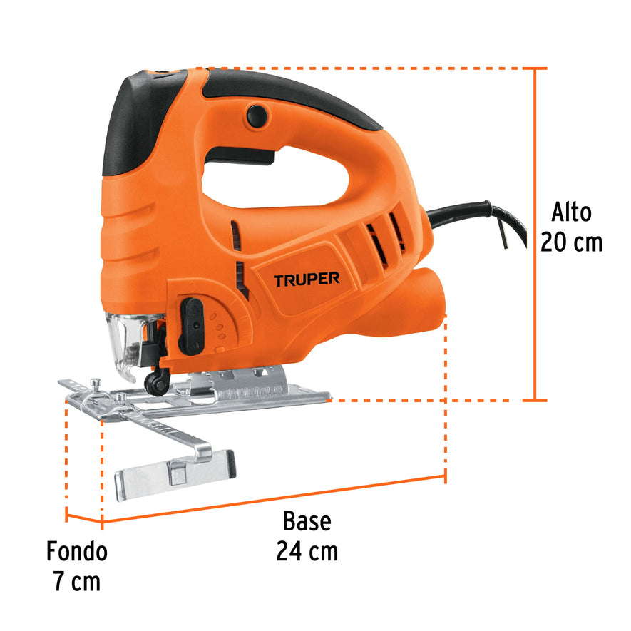 Sierra caladora 550W 4.5 A vel. variable, TRUPER PRO, 15420