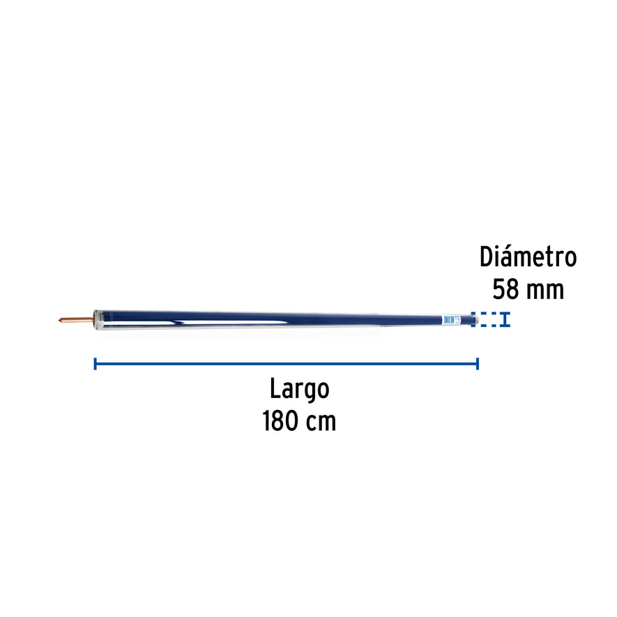 Caja c/10 tubos HeatPipe p/calentador solar CALE-18HS, Foset, 47676