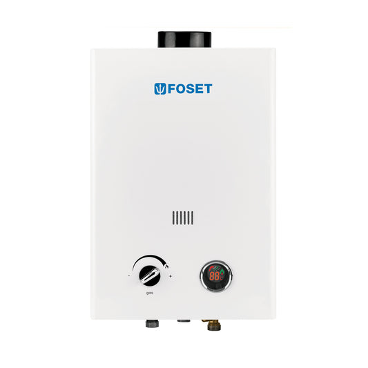 Calentador instantáneo, 6L, 1 servicio, gas natural, Foset, 47352