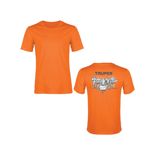Playera cuello redondo para hombre, naranja, M, Truper, 68127