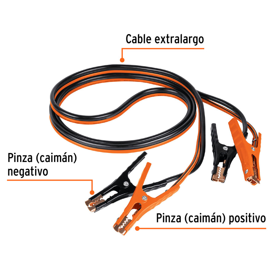Cables pasa corriente 3.5 m, 350 A, 6 AWG, con funda, Expert Caja con 2, 17544