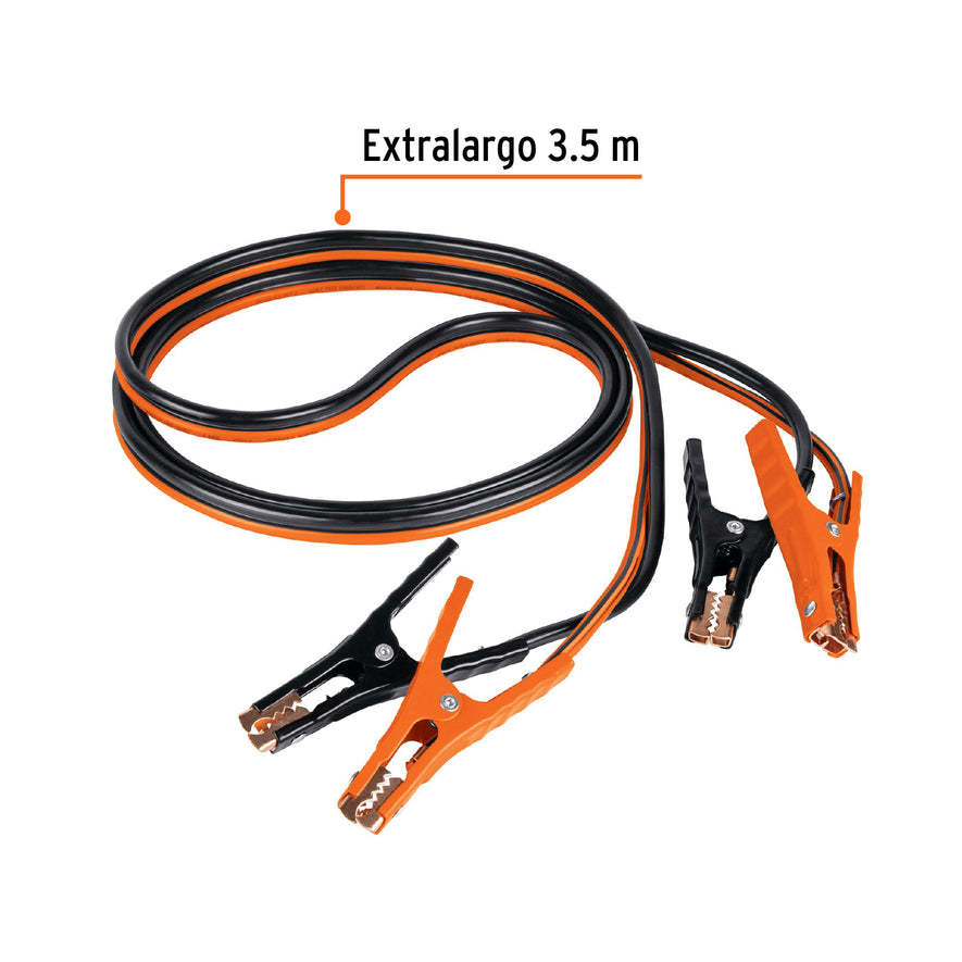 Cables pasa corriente 3.5 m, 350 A, 6 AWG, con funda, Expert Caja con 2, 17544