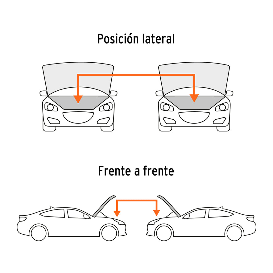 Cables pasa corriente 3.5 m, 350 A, 6 AWG, con funda, Expert Caja con 2, 17544