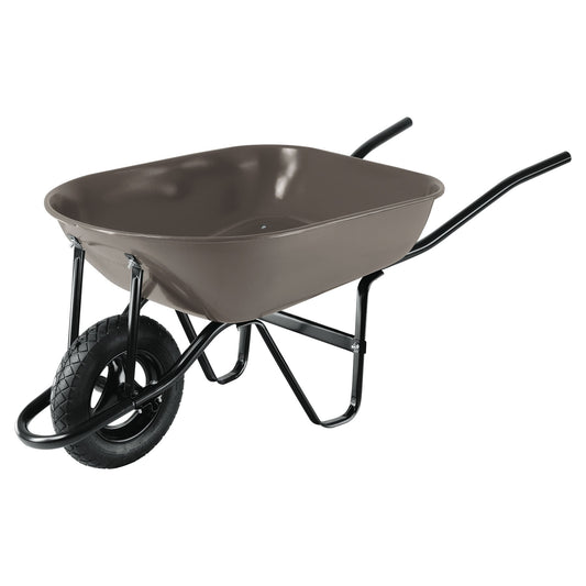 Carretilla 5.5 ft3, gris, neumática, bastidor tubular,PRETUL, 20646