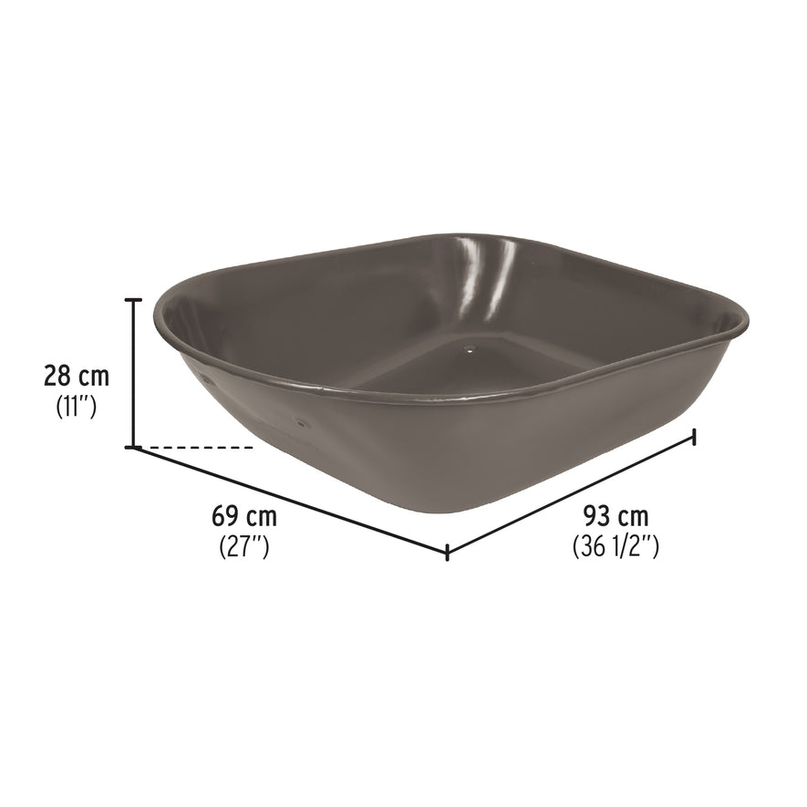 Carretilla 5.5ft3 gris Imponchable bastidores madera, Pretul, 20625