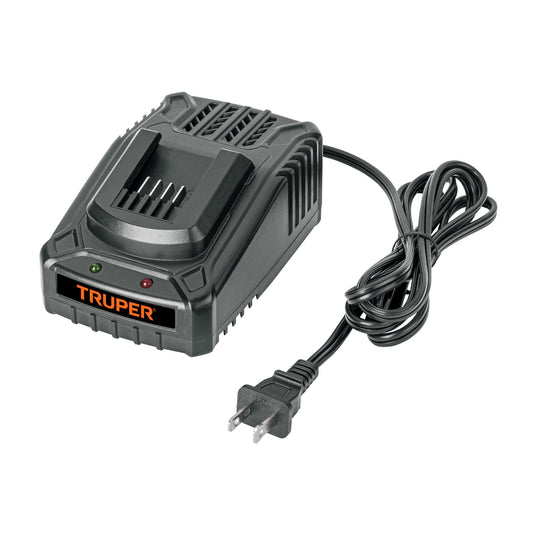 Cargador de baterías de ion litio de 12 y 20 V, TRUPER PRO, 12335