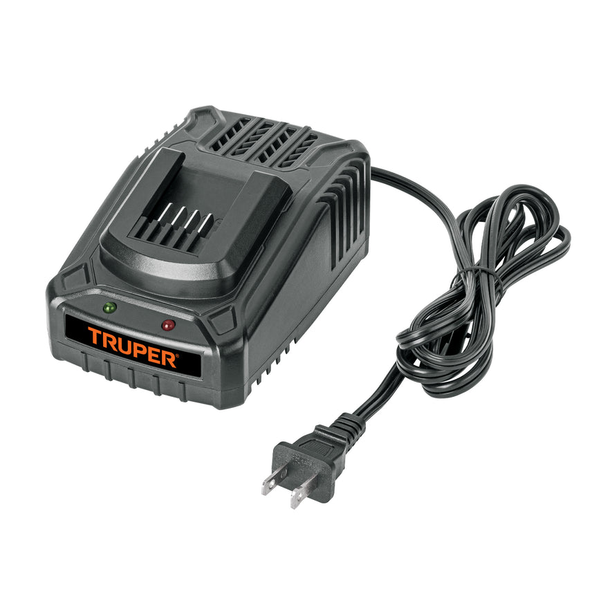 Cargador de baterías de ion litio de 12 y 20 V, TRUPER PRO, 12335