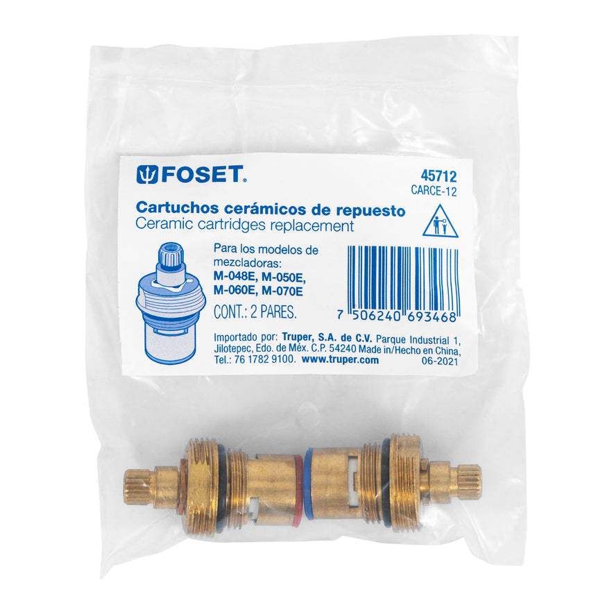 Bolsa con 2 cartuchos cerámicos para M-048E, 50E, 60E y 70E, 45712