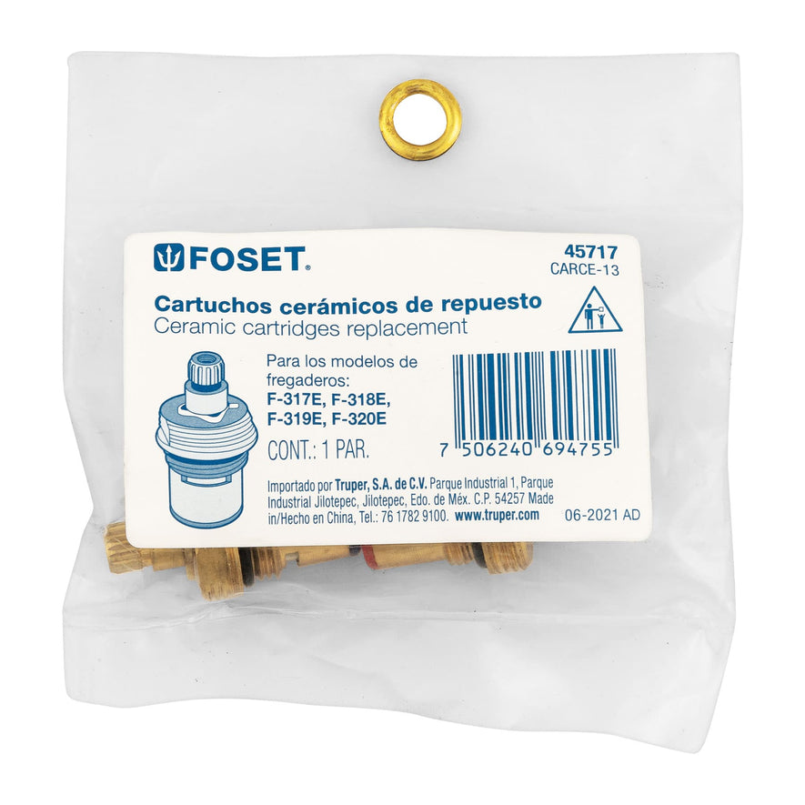 Bolsa con 2 cartuchos cerámicos p/F-317E, 318E, 319E y 320E, 45717