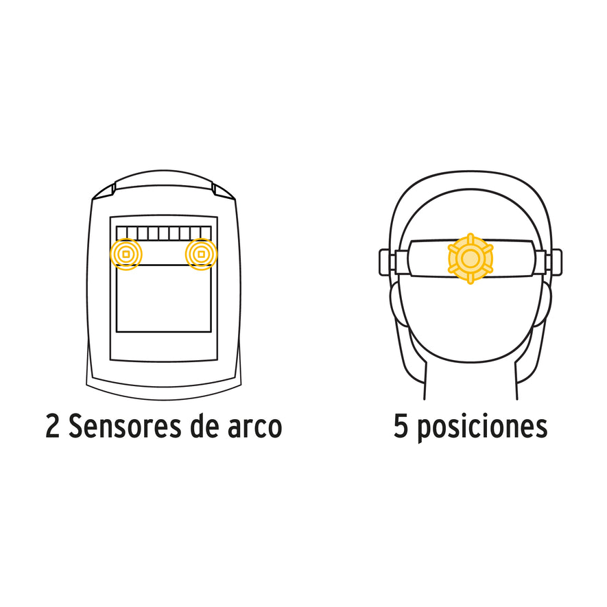Careta electrónica p/soldar, sombra 9 a 13, PRETUL, 28145
