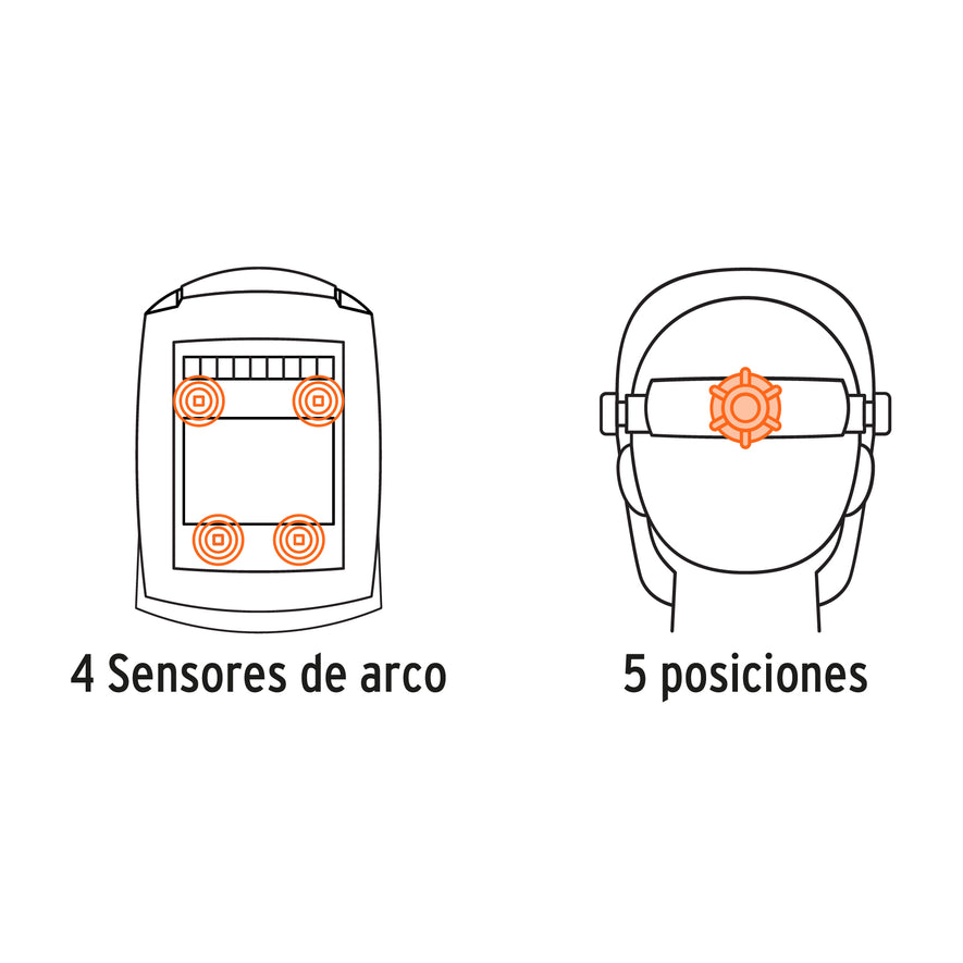 Careta electrónica p/soldar,profesional,sombra 9 a 13,TRUPER, 102228