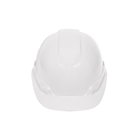Casco de seguridad ventilado, ajuste de matraca, blanco Caja con 4, 101258