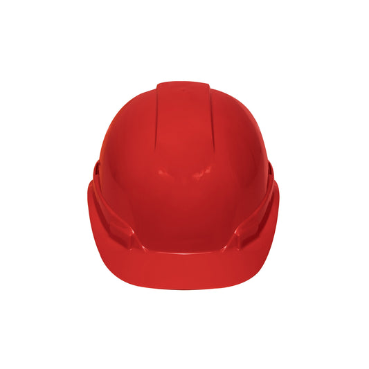 Casco de seguridad ventilado, ajuste de matraca, rojo Caja con 4, 101271