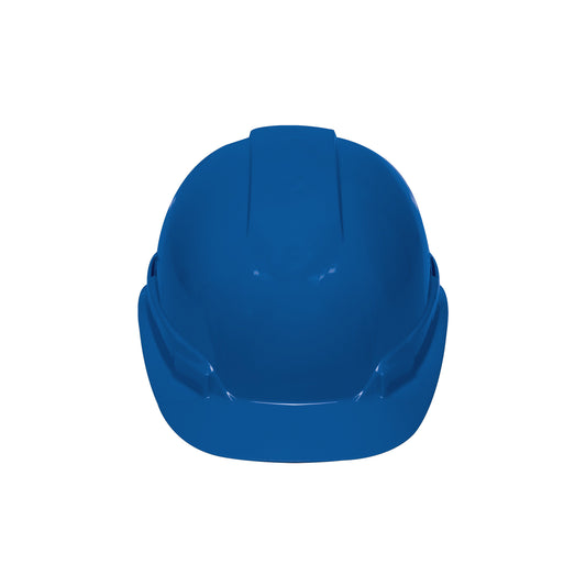 Casco de seguridad ventilado, ajuste de matraca, azul Caja con 4, 101259