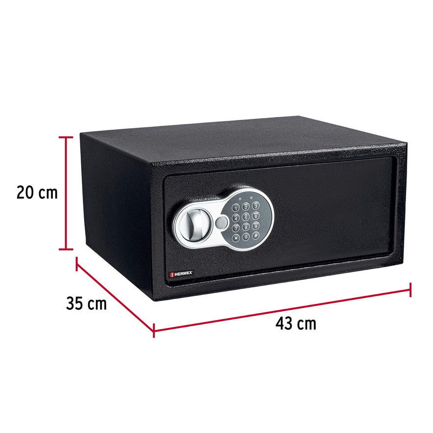 Caja de seguridad electrónica, Laptop, Hermex, 43082