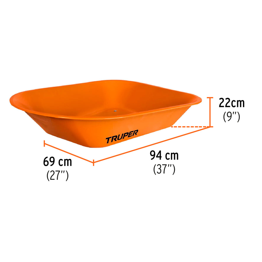 Carretilla 4.5 ft3 Neumática, bastidor tubular, Truper, 11740