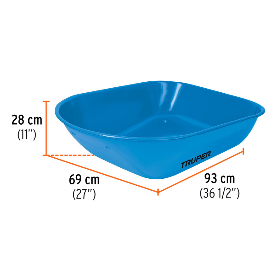 Carretilla 5.5 ft3 Imponchable, bastidor tubular, Truper, 10252