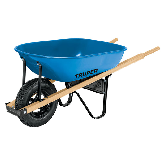 Carretilla 5.5ft3 Neumática, bastidor tubular, Truper, 11758
