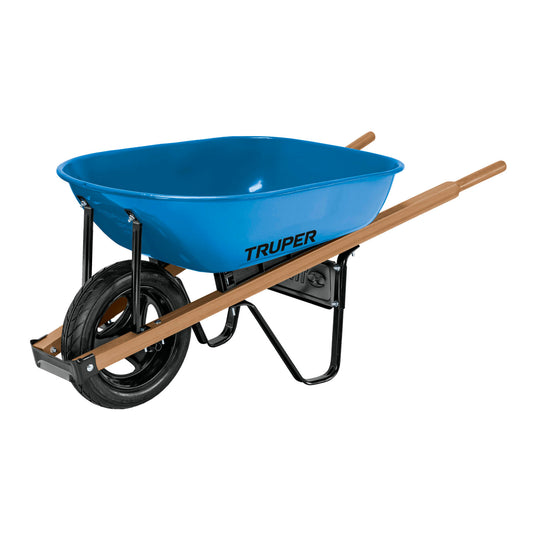 Carretilla 5.5 ft3 Imponchable, bastidores madera, Truper, 10908