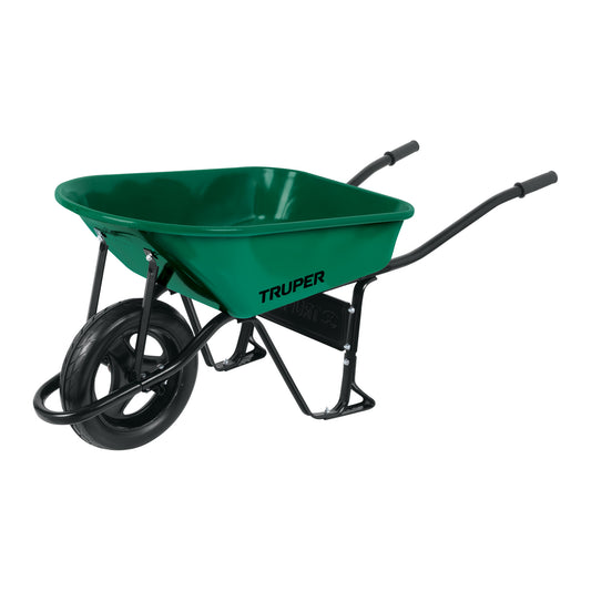 Carretilla 4.75 ft3 angosta, Imponchable, tubular, Truper, 10253