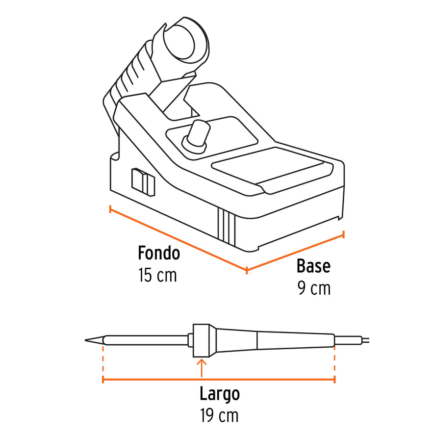 Cautín 48 W profesional para electrónica con estación, 101398