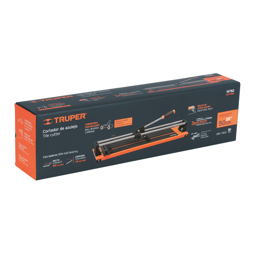 Cortador de azulejo 20' (50 cm) con baleros, Truper, 16782