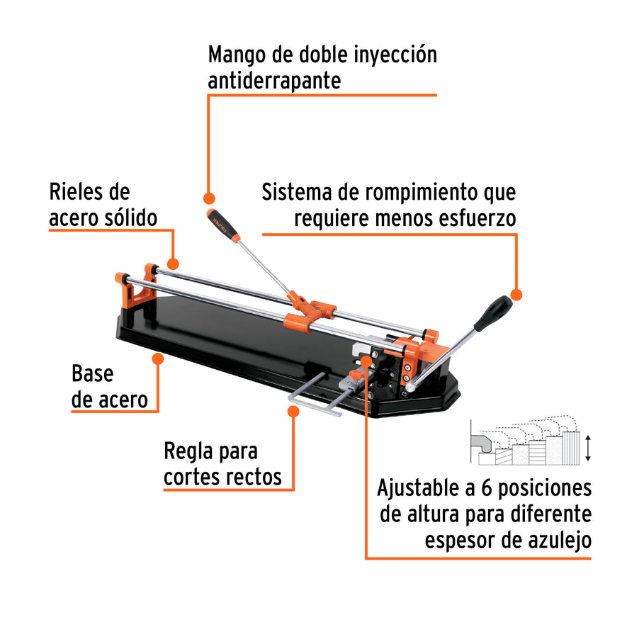 Cortador azulejo 24' (60cm) romp.multipunto en caja, EXPERT, 15825